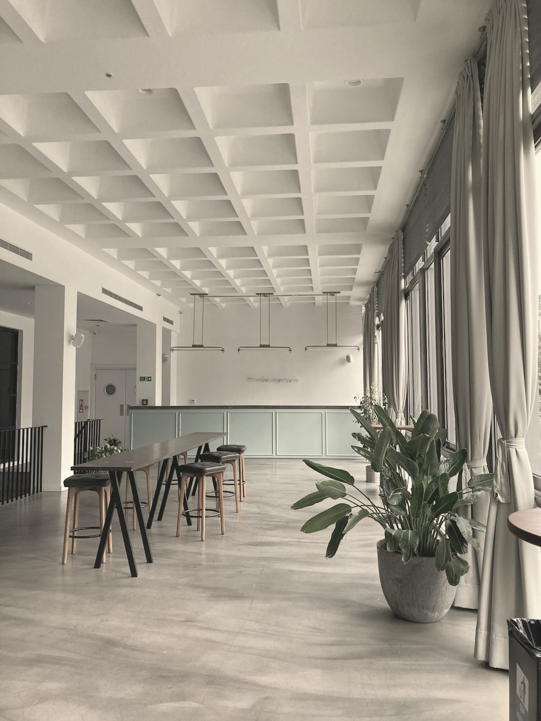 A bright, modern workshop space set up for hands-on training